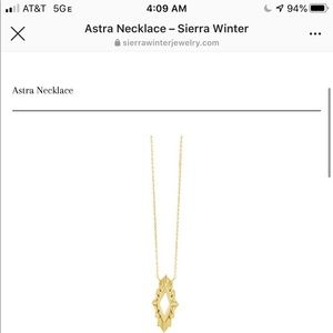 Gold Sierra winter Astra necklace